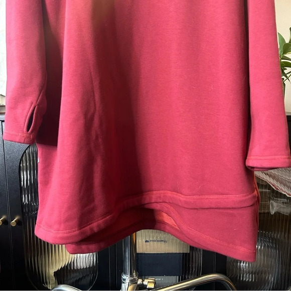 NWT - Athleta Cozy Karma Asym Pullover Sweatshirt Top Decadent Red 2XL - Picture 8 of 12